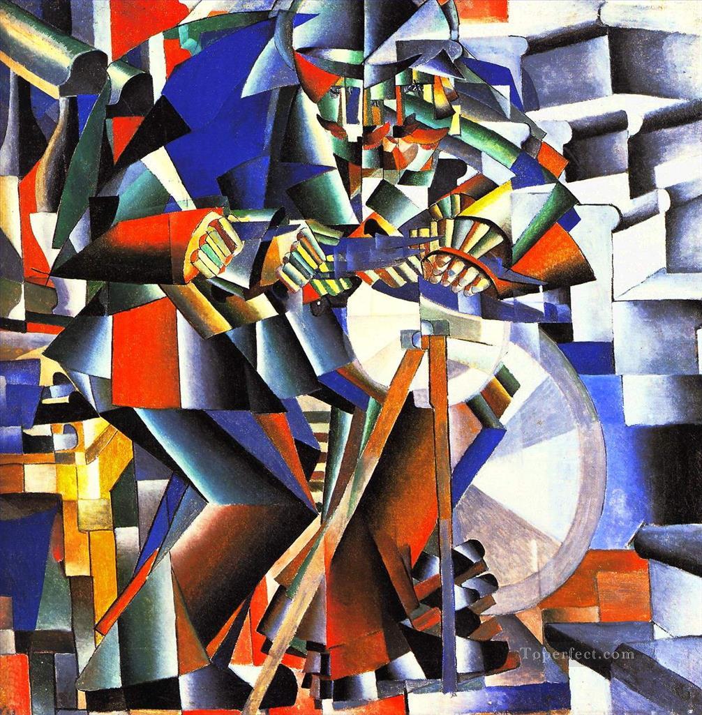 the knifegrinder 1912 Kazimir Malevich Oil Paintings